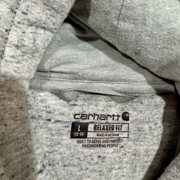 Carhartt Clarksburg Women’s Grey Asphalt Heather Hoodie #102791 - Size Large - Picture 3 of 6